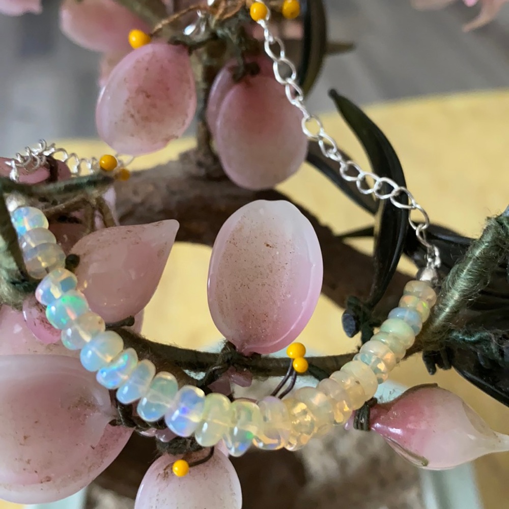 Vintage 925 Ethiopian opal bracelet